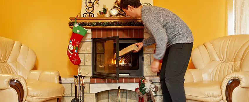 Rusted Metal Fireplace Restoration in Clermont, Florida